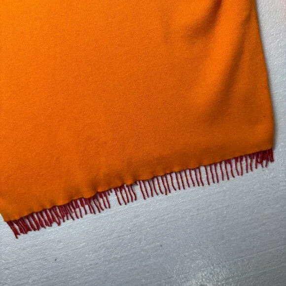 Anthropologie Womens Sz XL Orange Pink Beaded Fringe Top Y2K Vintage 3/4 Sleeve - Picture 6 of 11